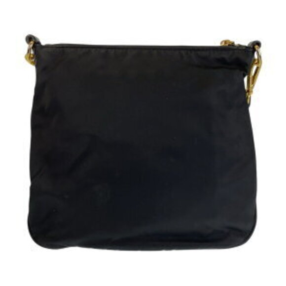 Prada Tessuto triangular logo plate black Nylon leather shoulder bag messenger - Picture 2 of 10